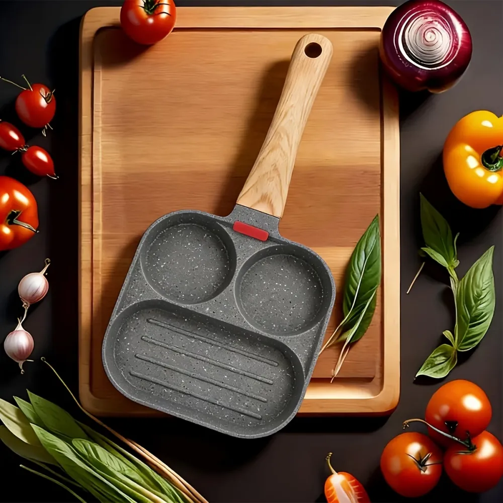 3-Section Non-Stick Breakfast Pan