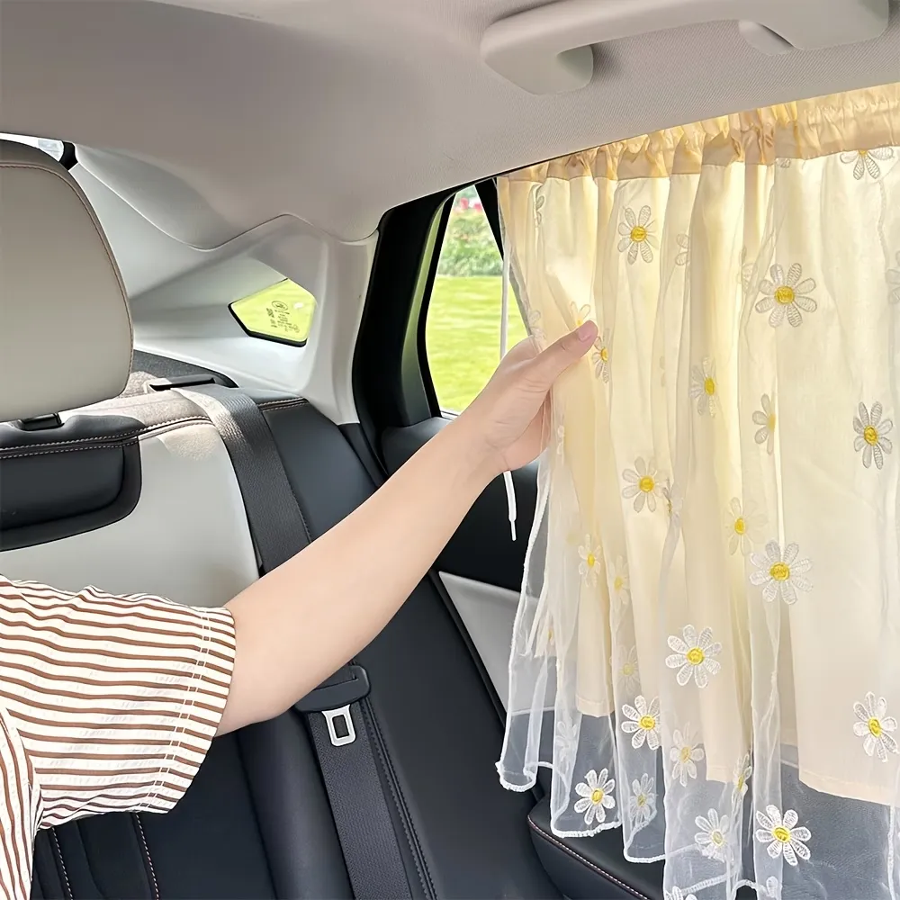 Daisy Lace Car Curtain