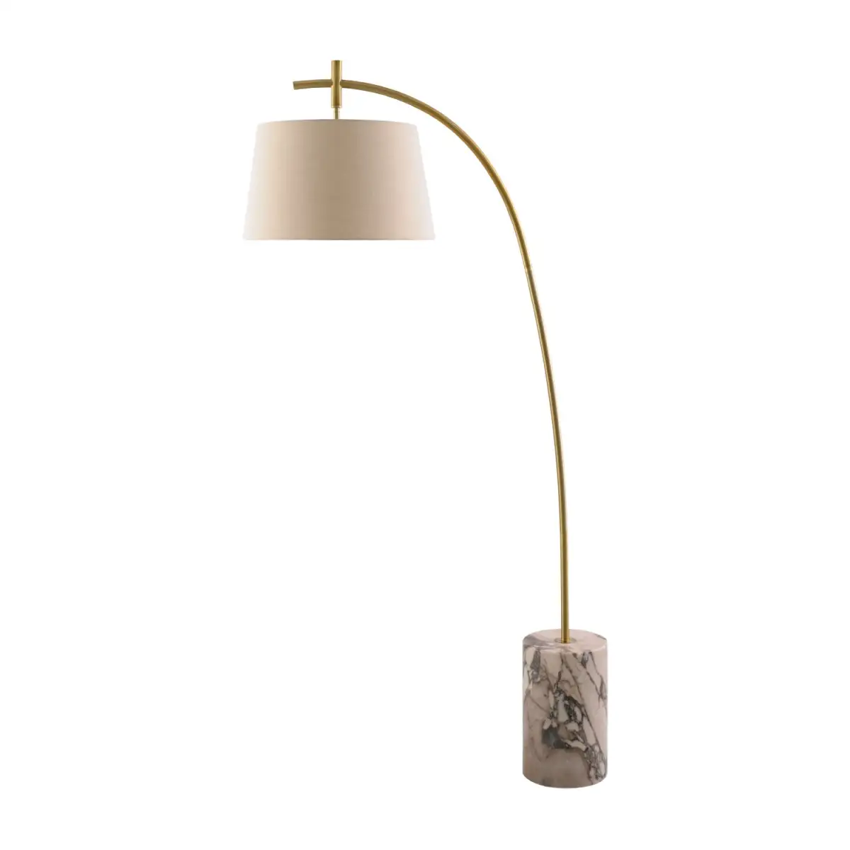 Balanced Linen-Shade Floor Lamp