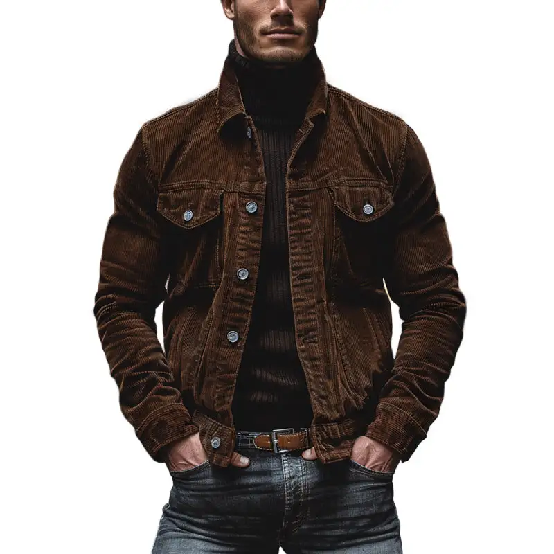 Buttoned Chore Corduroy Jacket