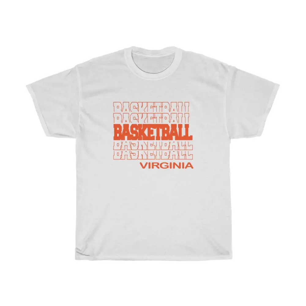 Basketball Virginia in Modern Stacked Lettering