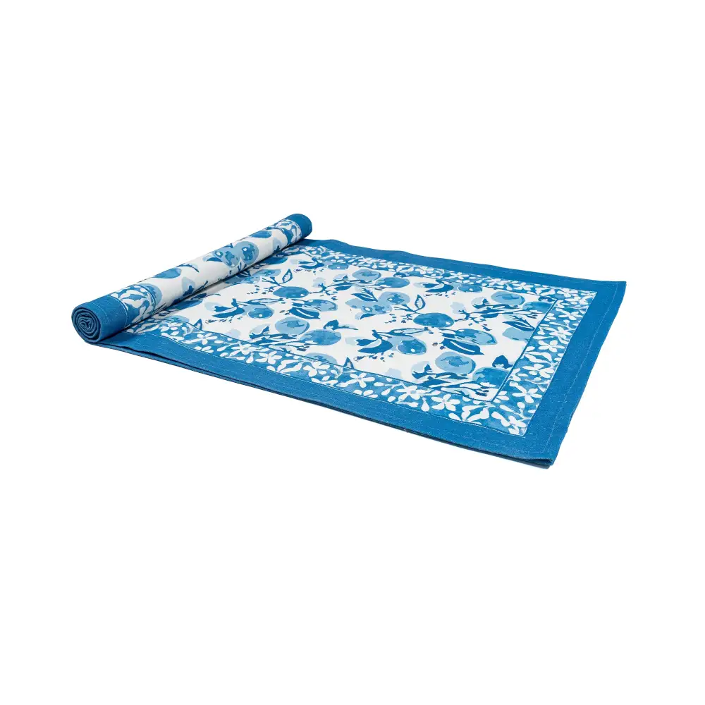 Radiant Lemon Blossom Table Runner