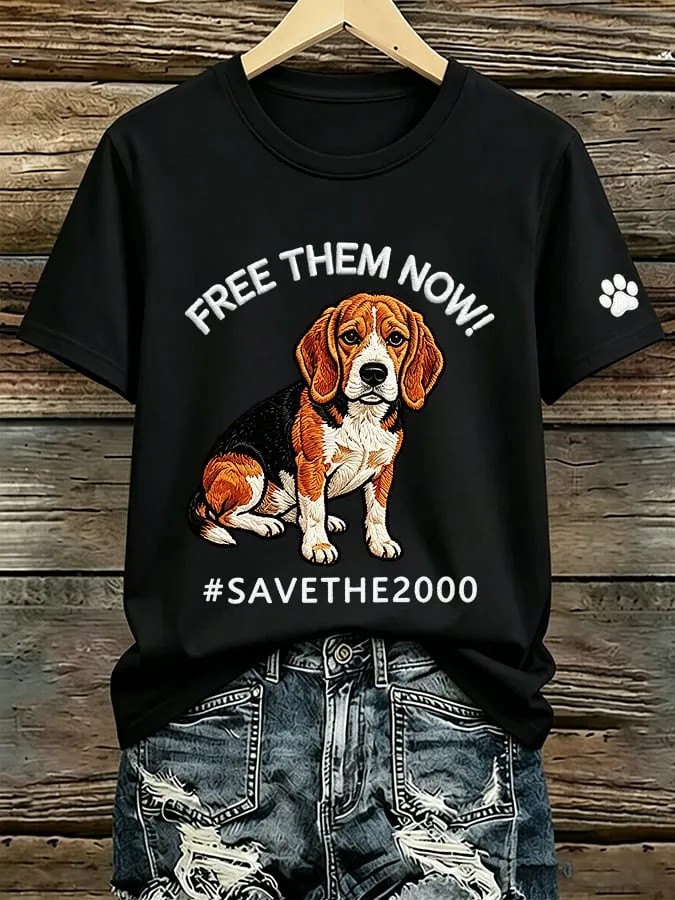 Women's Free Them Now! #Savethe2000 Printed Art Printed Print Top