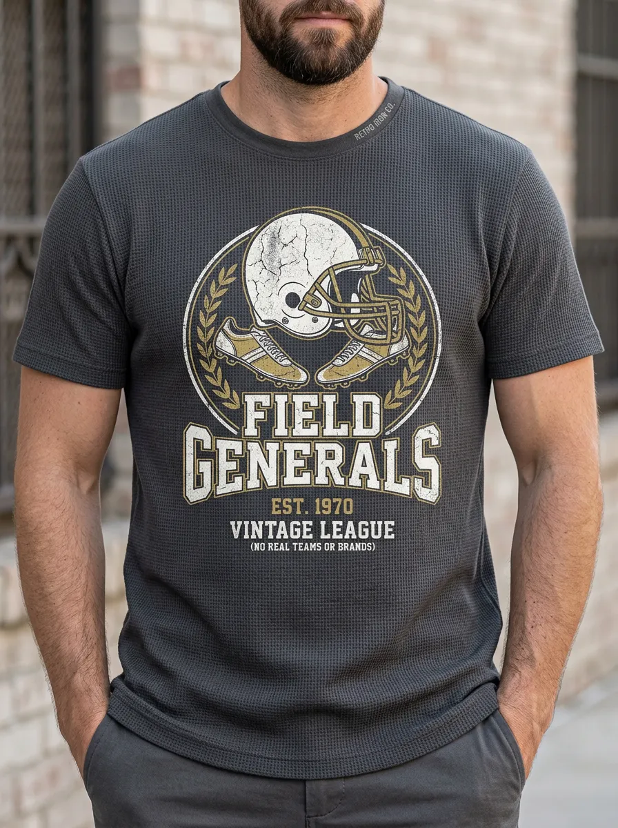 Men's Gridiron Field Generals Helmet Cleats T-Shirt