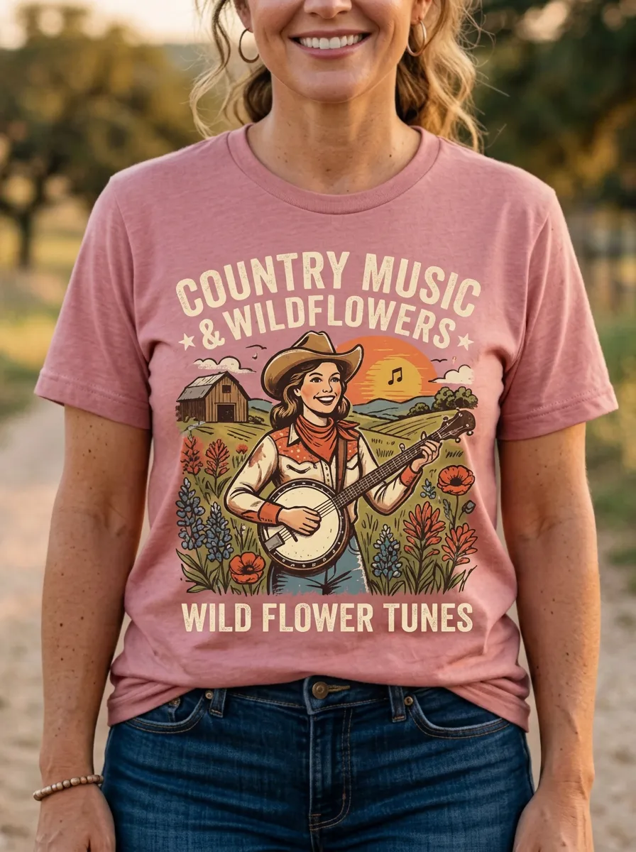 Festival Country Music Graphic T-Shirt