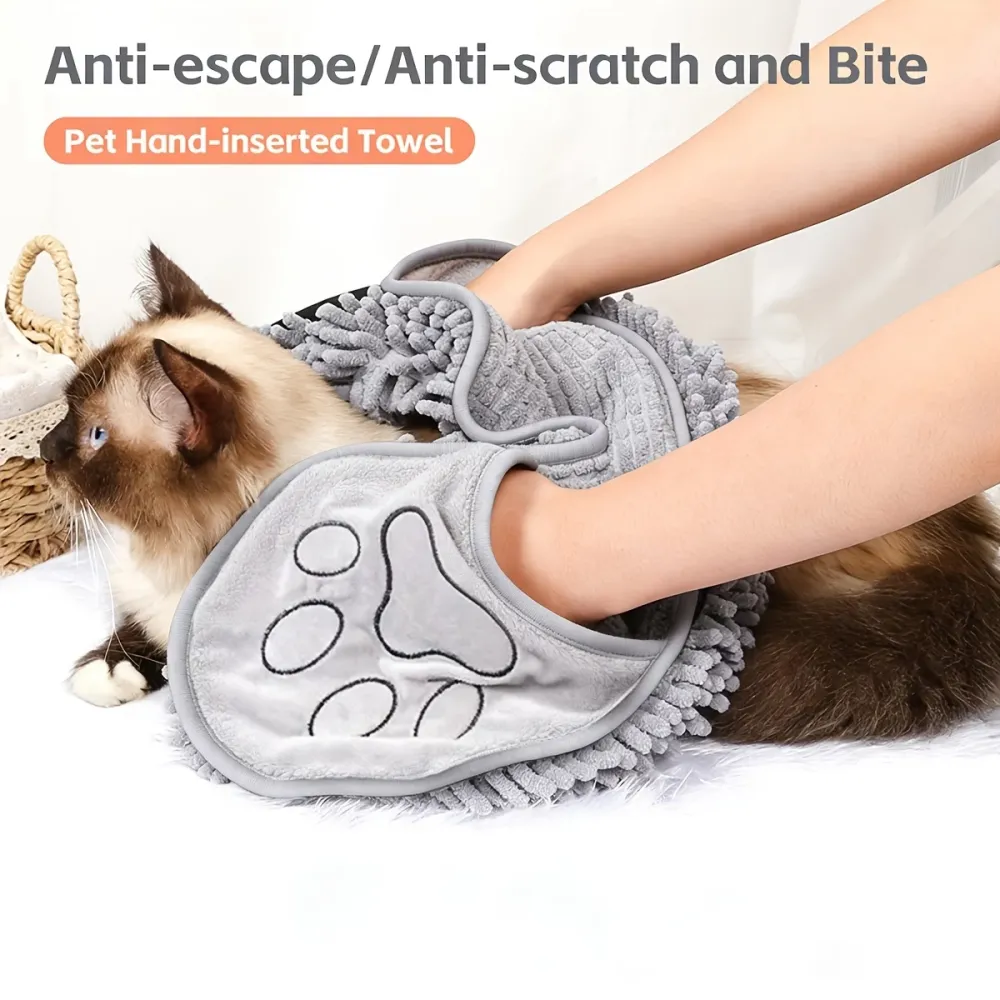 Pet Bathing Glove Towel