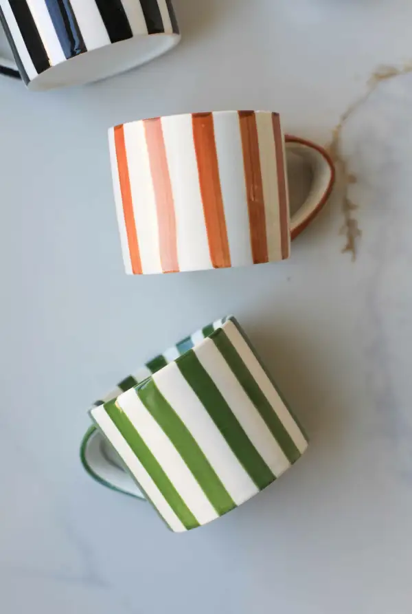 Playful Striped Ceramic Mug