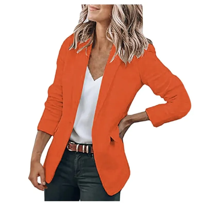 Trendy Open Front Work Blazer