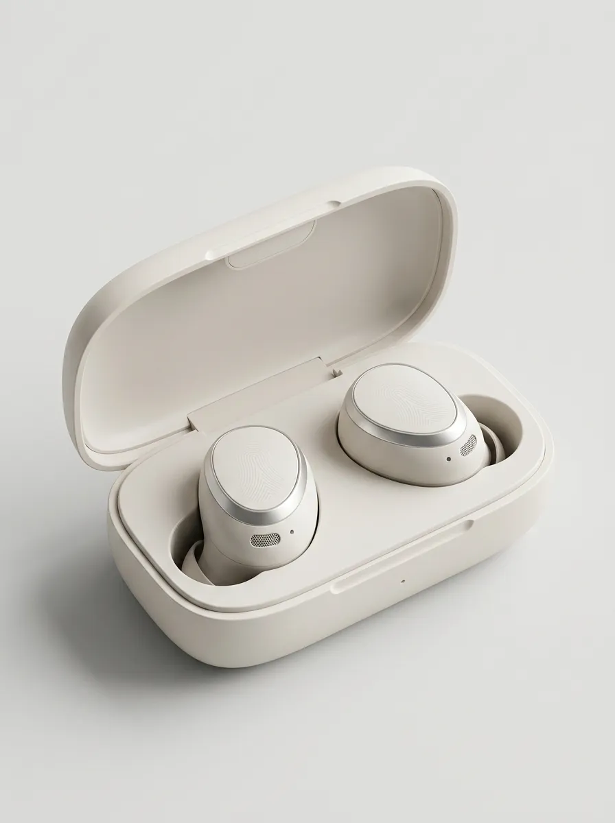Fingerprint Pattern Wireless Earbuds