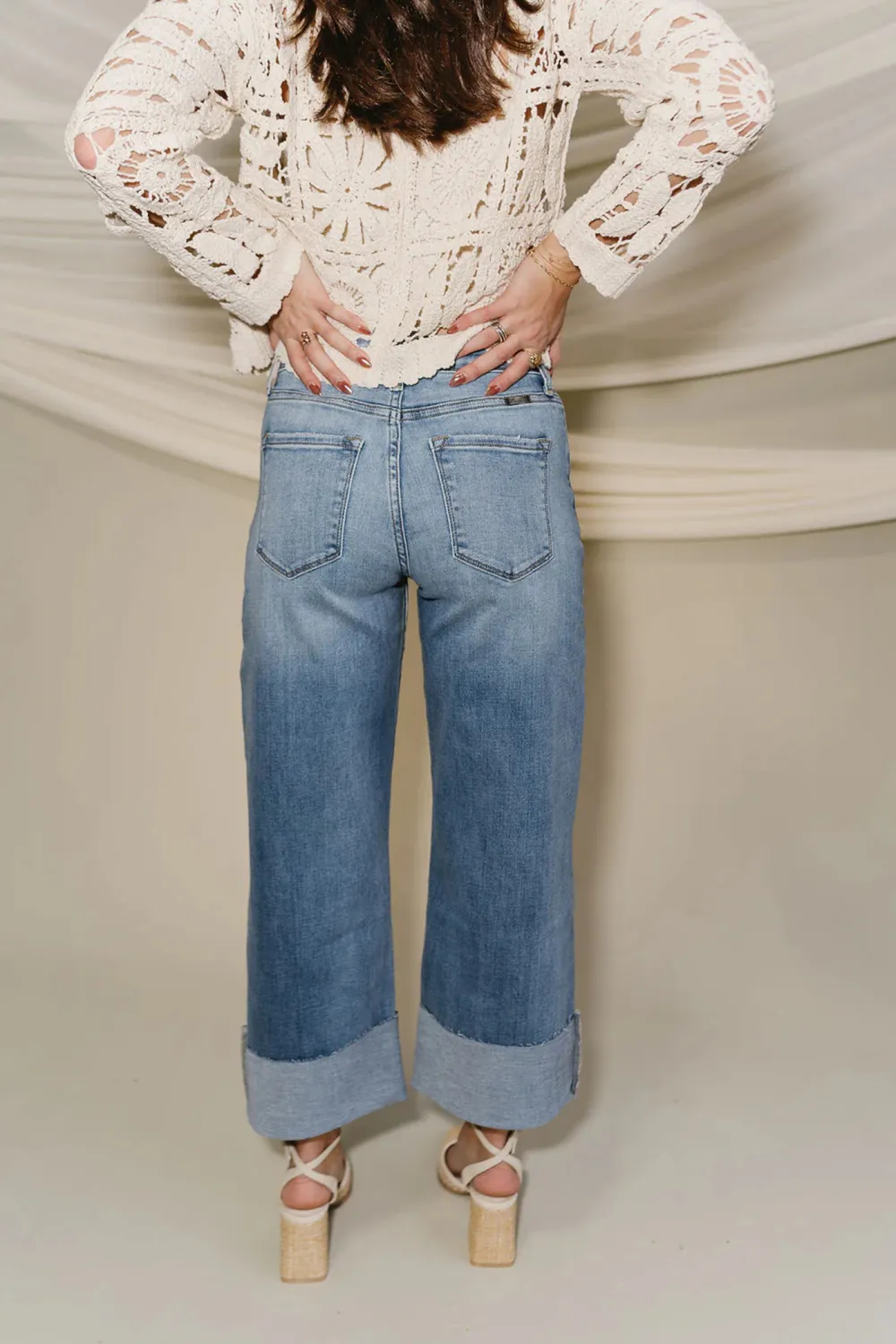 Wide Crop Leg Jeans