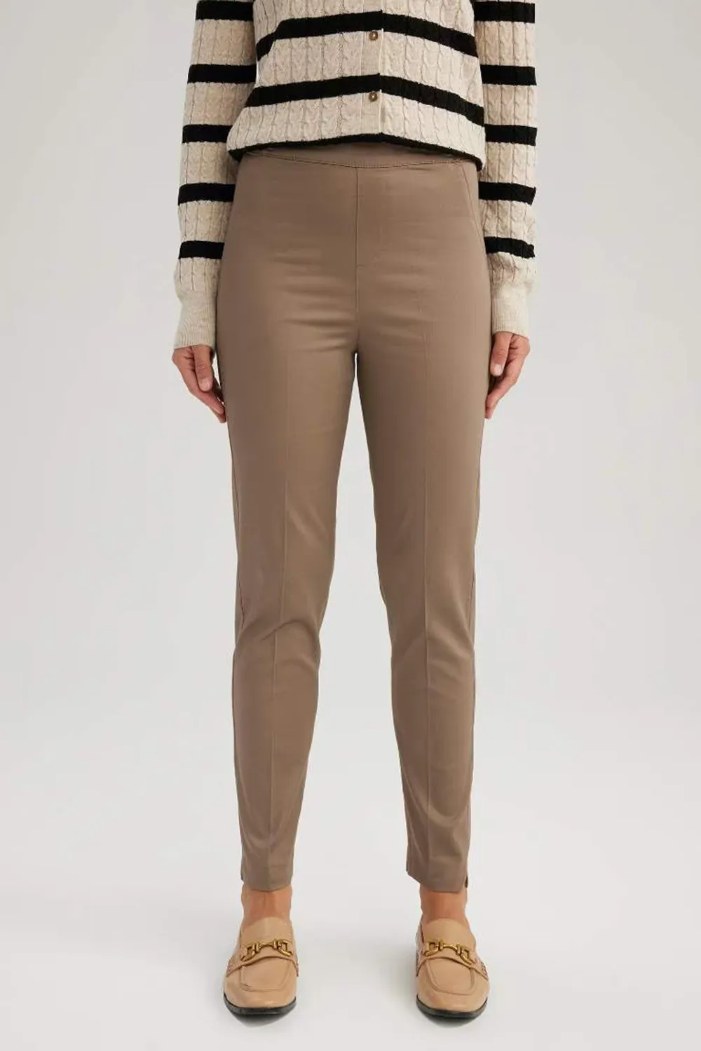 Normal Waist Satin Trousers
