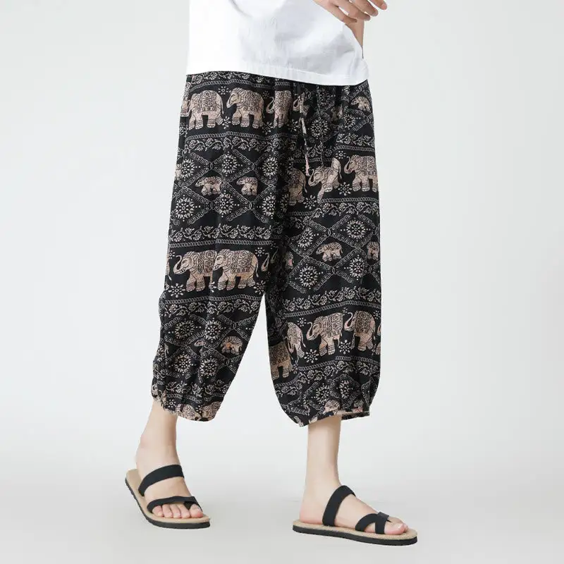 Patchwork Pocketed Pants