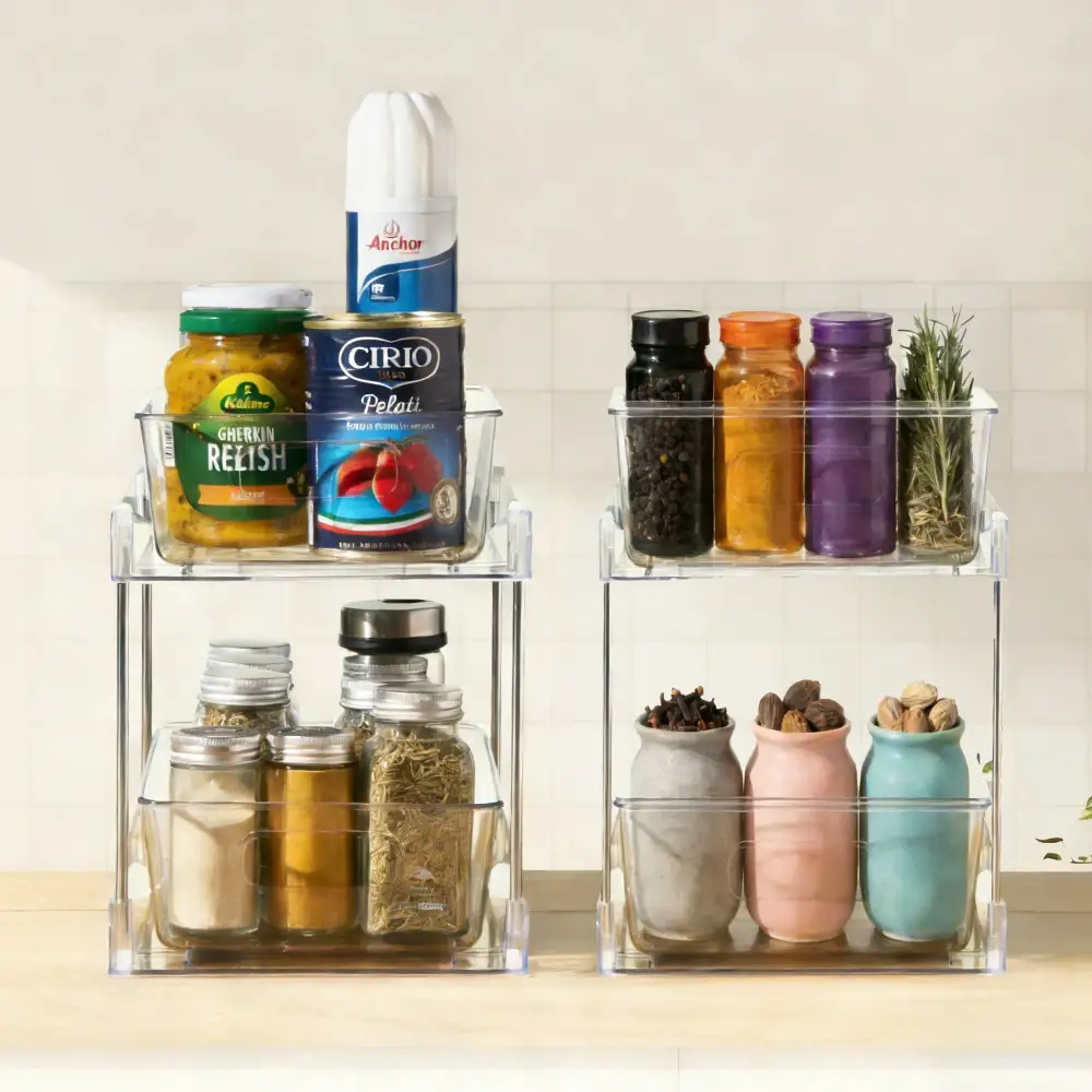 Tier Pull Out Kitchen Organizers