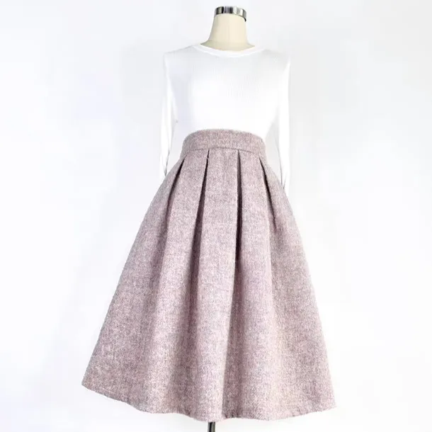 Relaxed Wardrobe Everyday Casual Wool Skirt