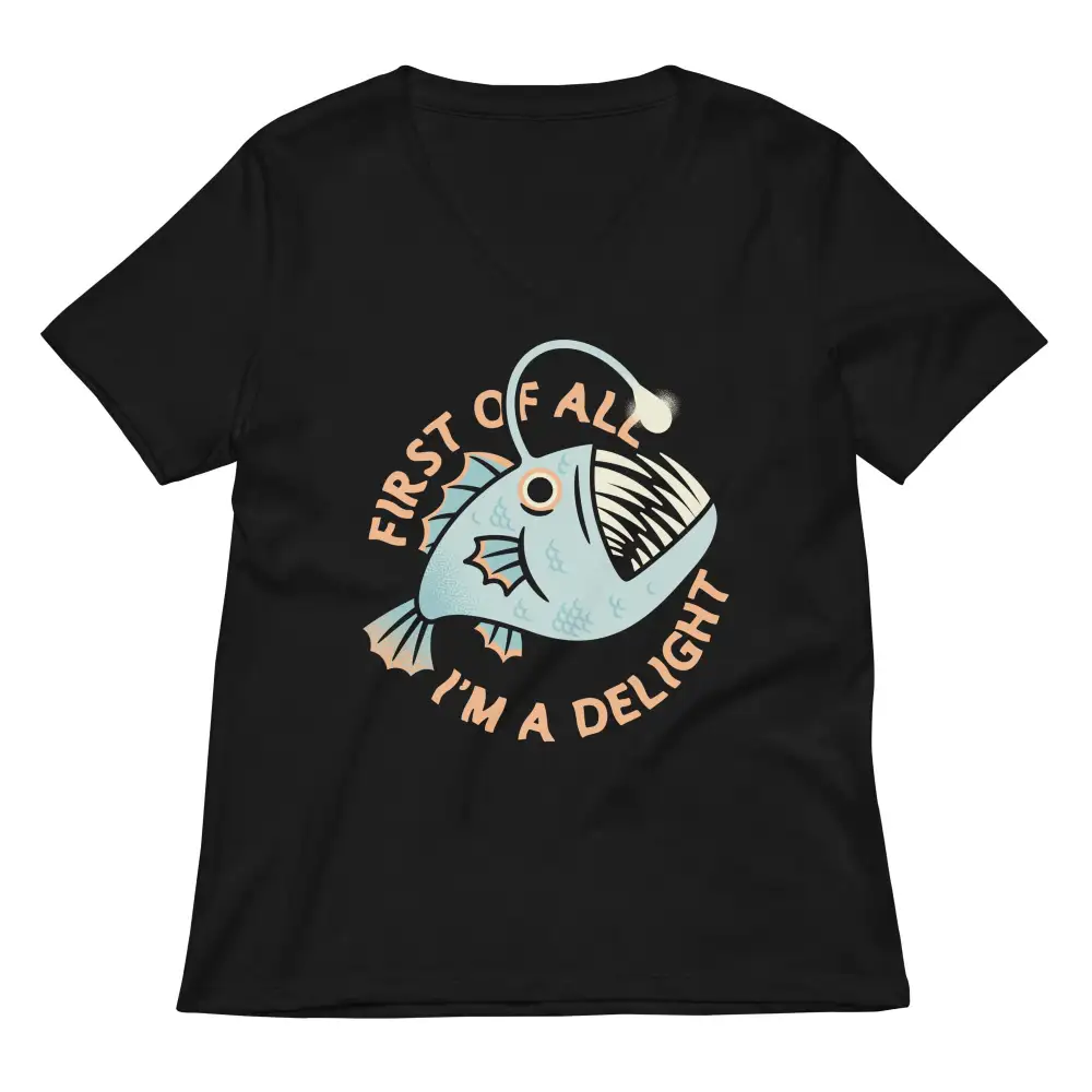 Delight Print V Neck Tee