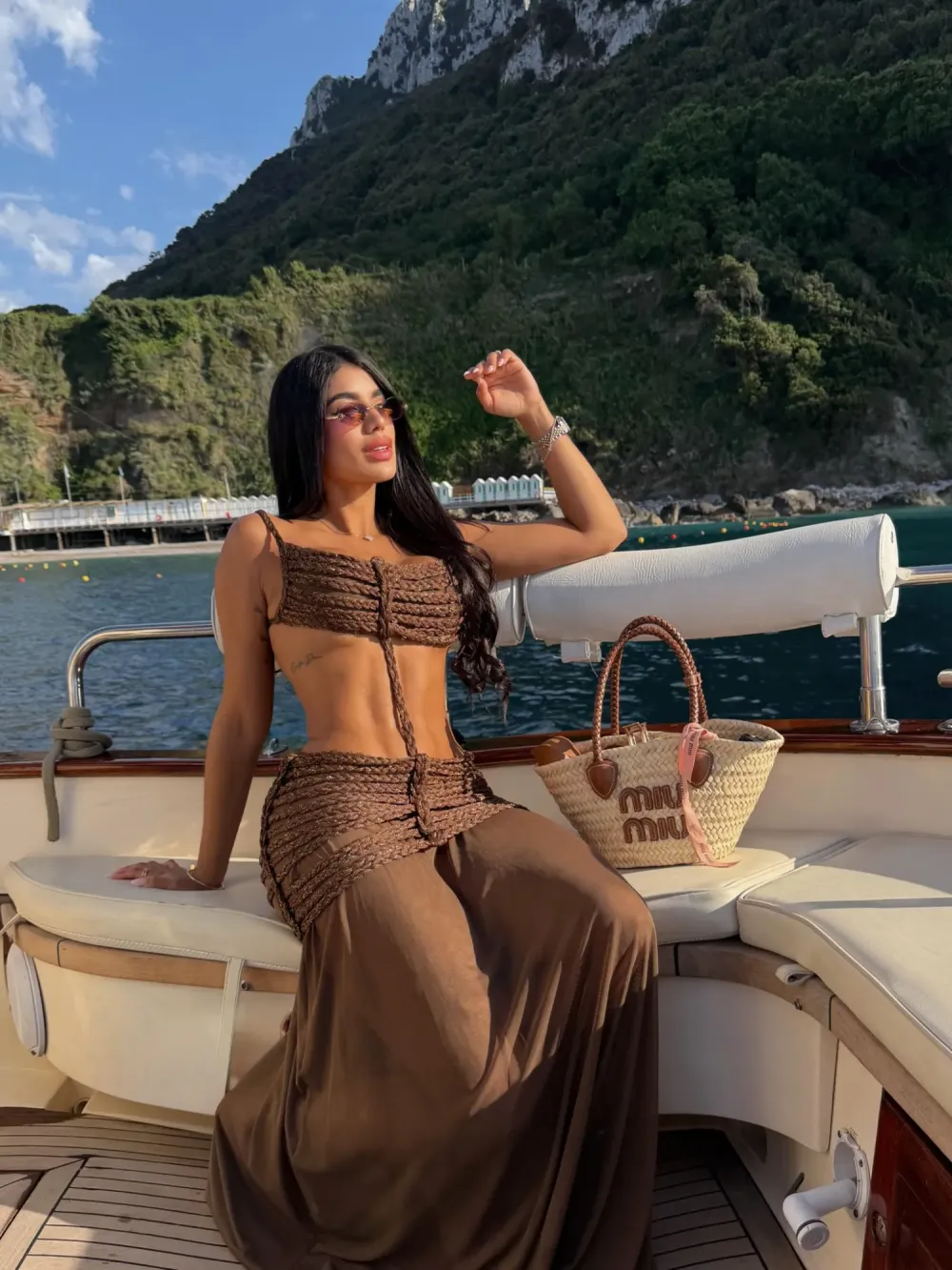Selene Crochet Cut Out Maxi Dress