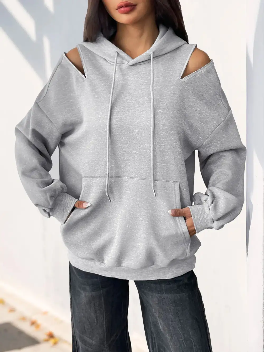 Drawstring Pocketed Oversized Hoodie