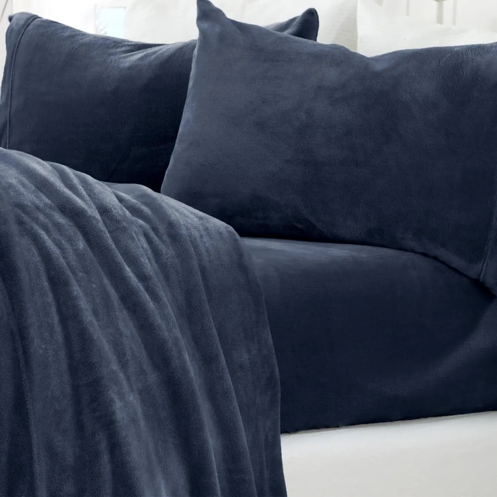 Refined Velvet Solid Sheet Bedding Set