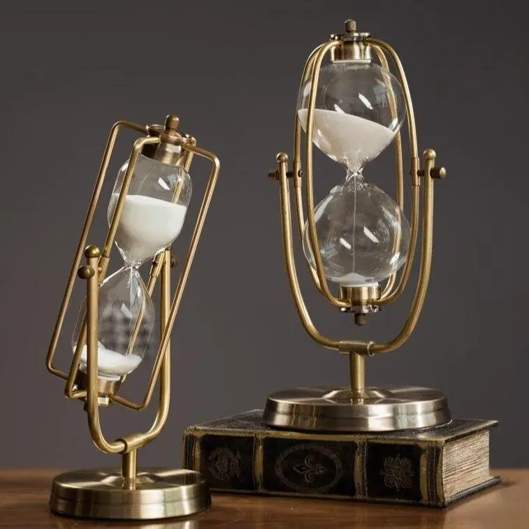 Metal Frame Decorative Hourglass