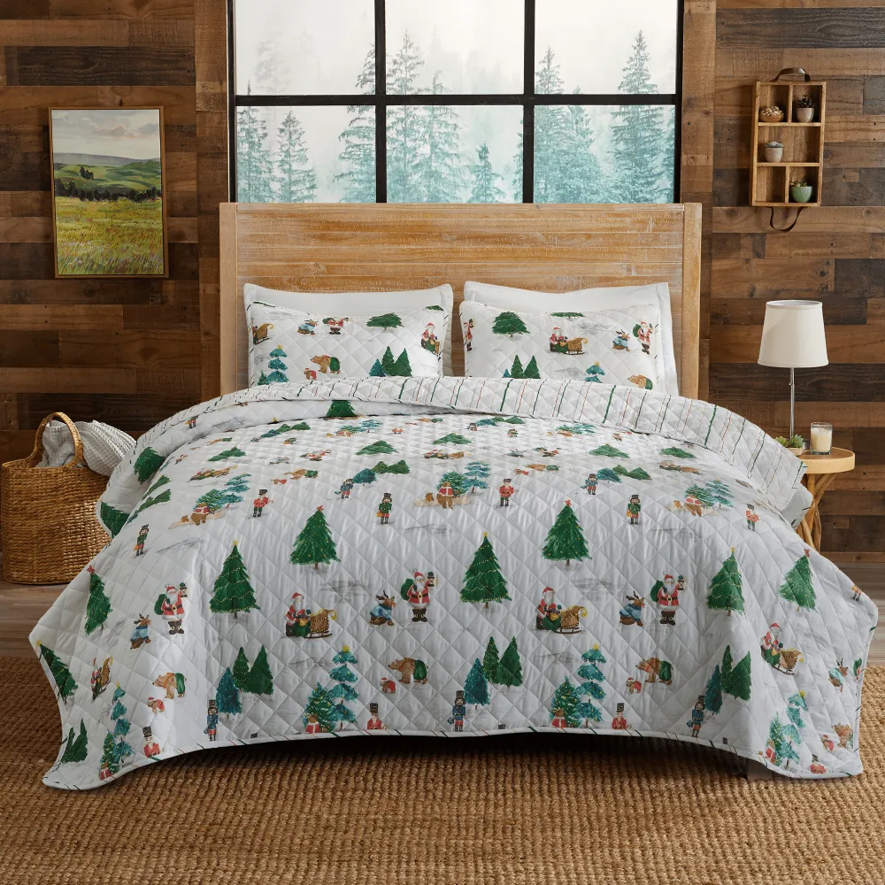 Collected Reversible Quilted Quilt Set