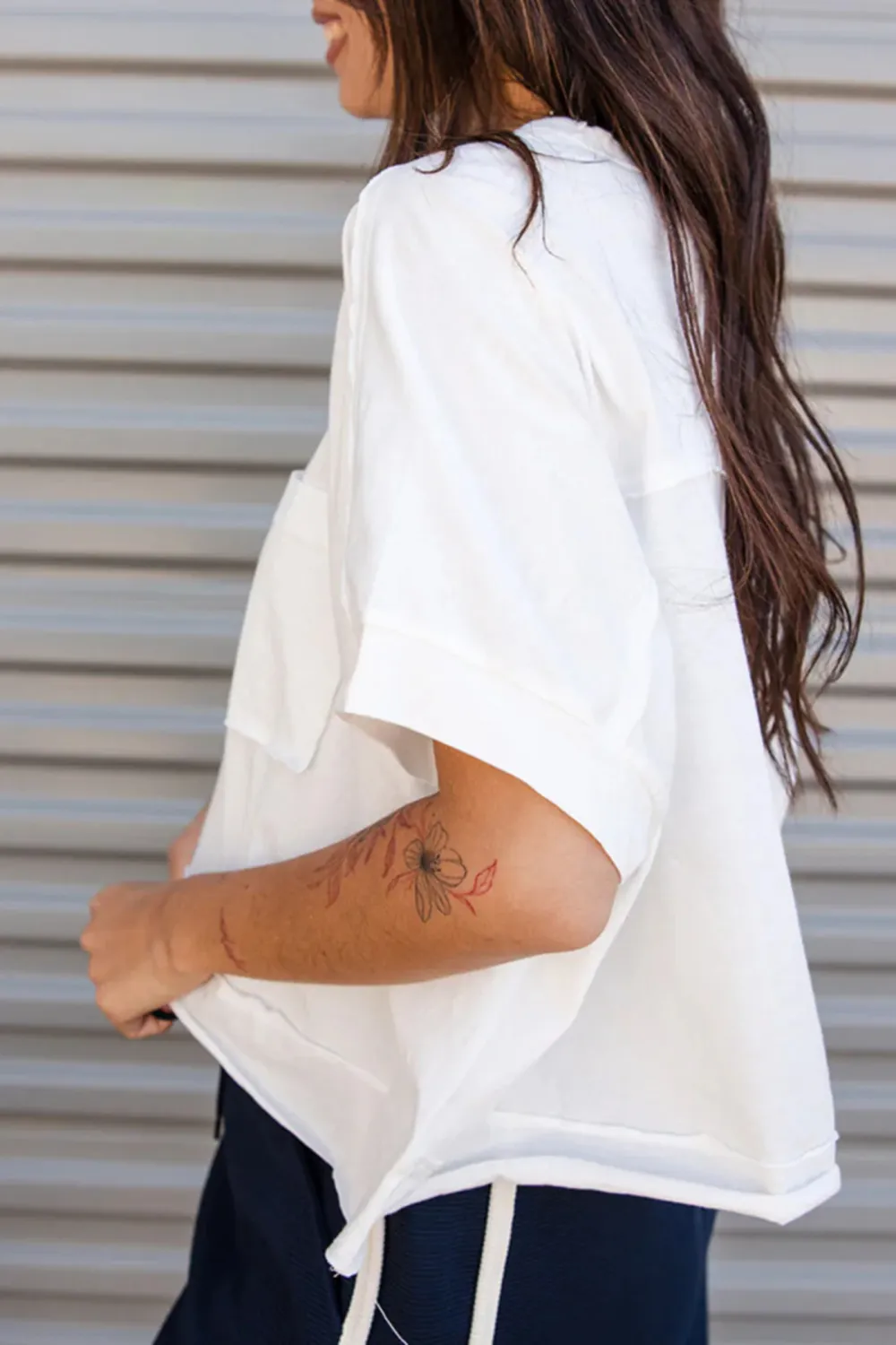 Chest Pocket Round Neck T-Shirt