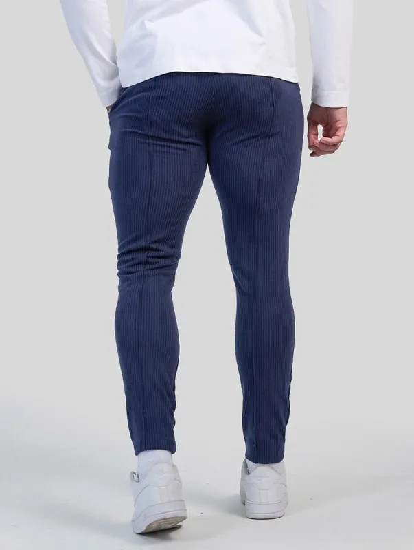 Blue Modern Fit Pants