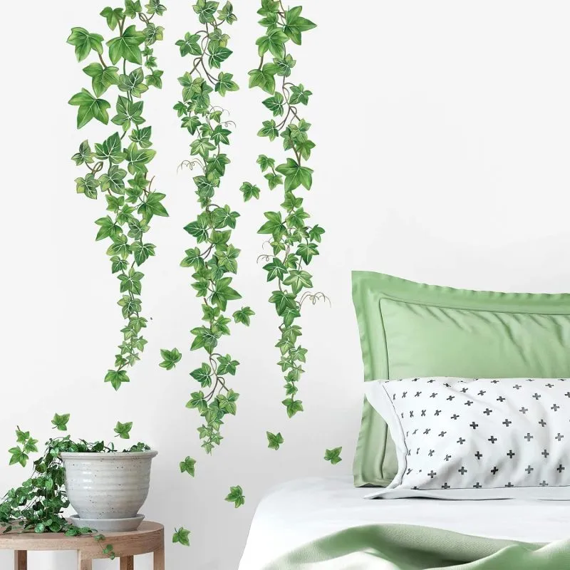 Green Plant Leaves Wall Stickers