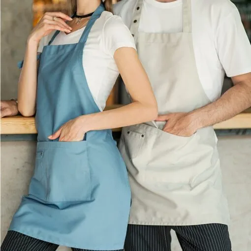 Bib Polyester Cotton Kitchen Work Apron