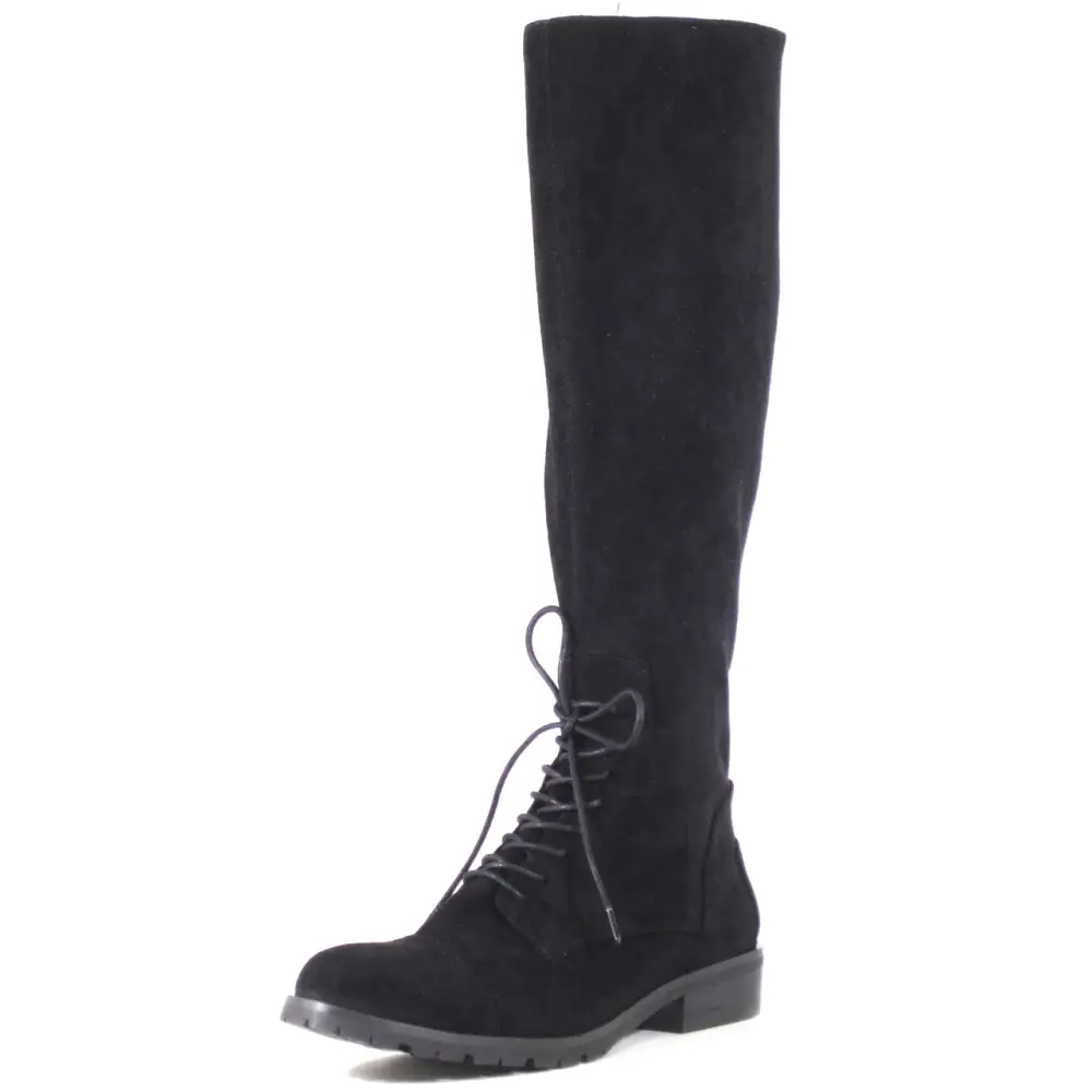 Lace Up Knee High Boots
