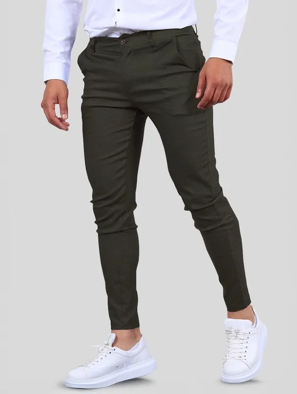 Black Olive Stretch Pants
