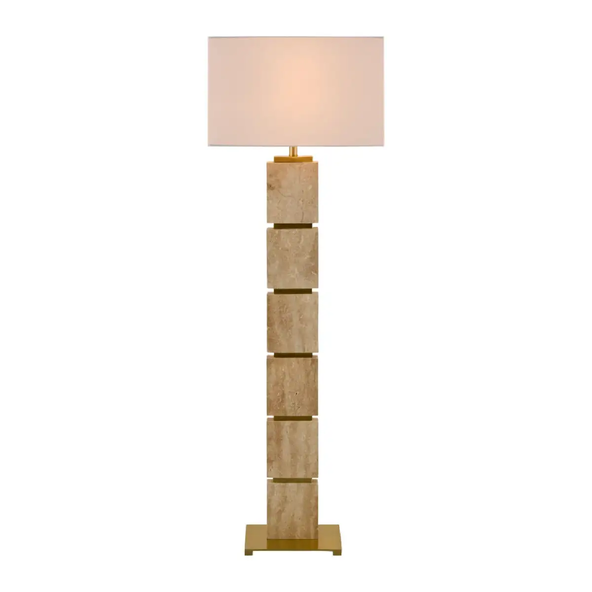 Minimal Travertine Floor Lamp