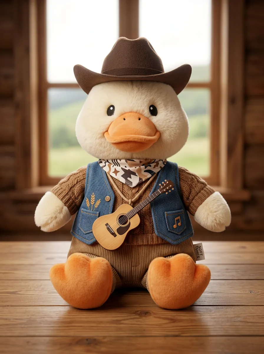 Country Melody Tribute Guitar Tribute Duck Plush Toy