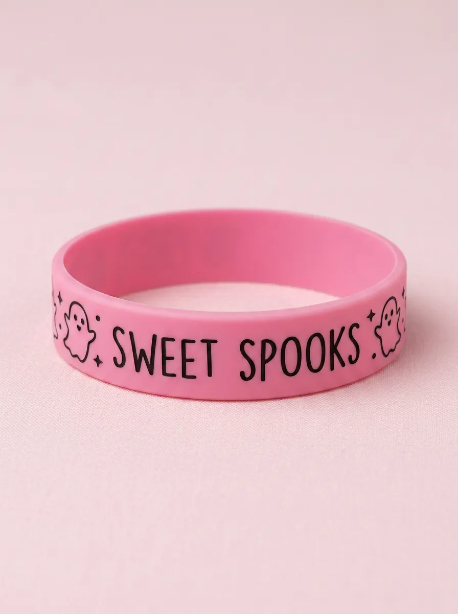 Festive Ghost Halloween Graphic Wristband