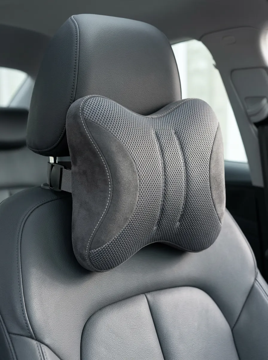 Ergonomic Suede-Texture Car Support Pillow