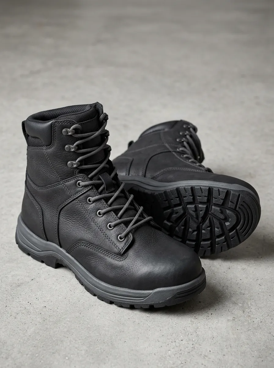 Unisex Casual Tactical Outdoor Leather Print Work Boots