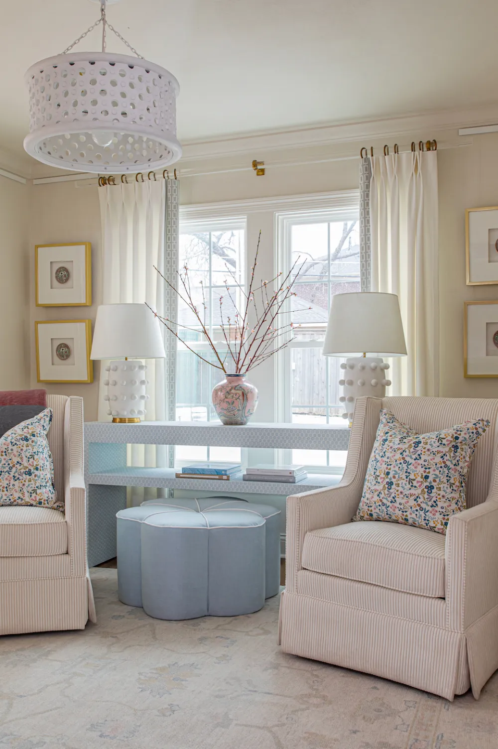 Shelved Waterfall Console Table
