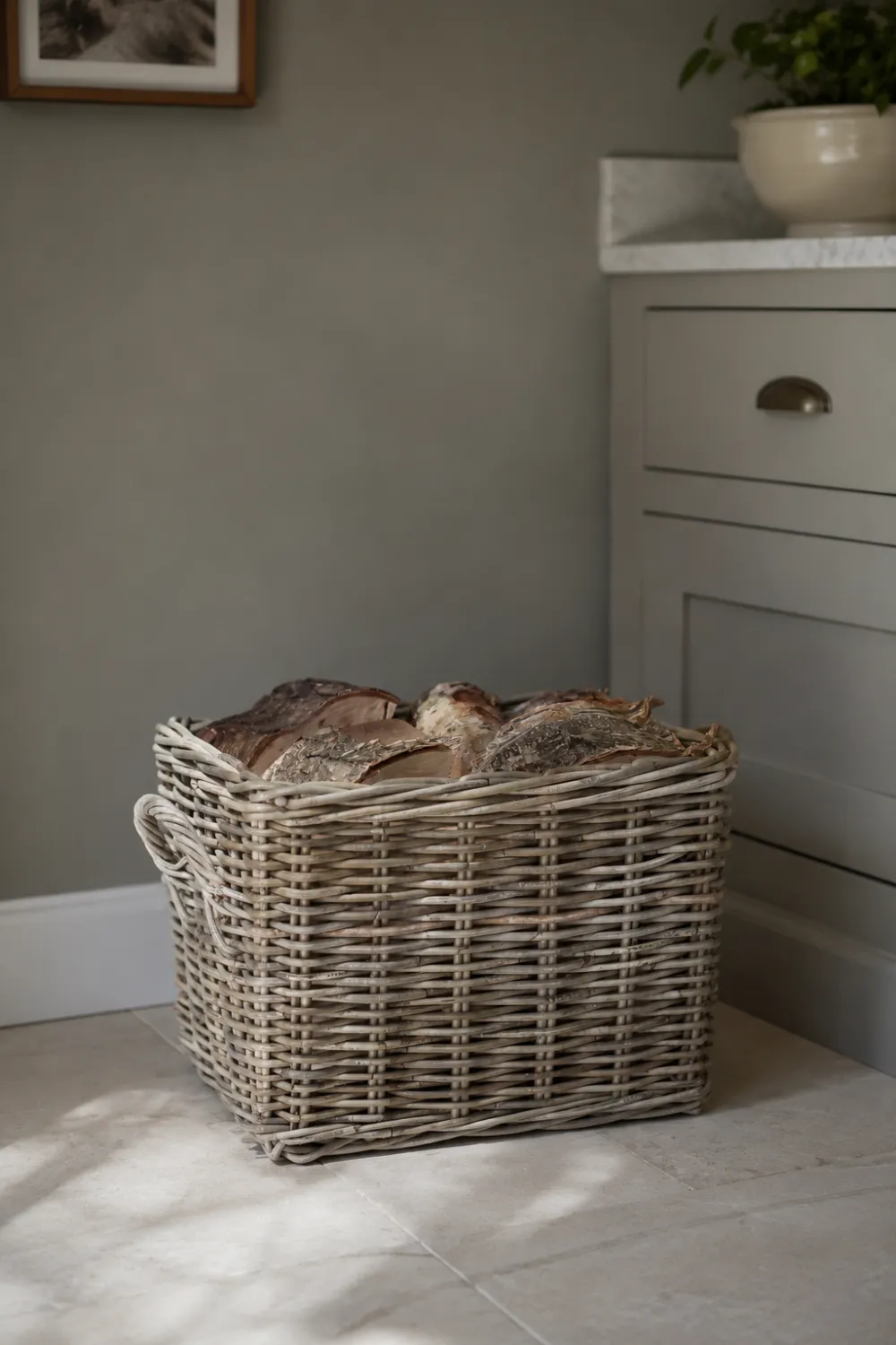 Small Wicker Basket with Handles