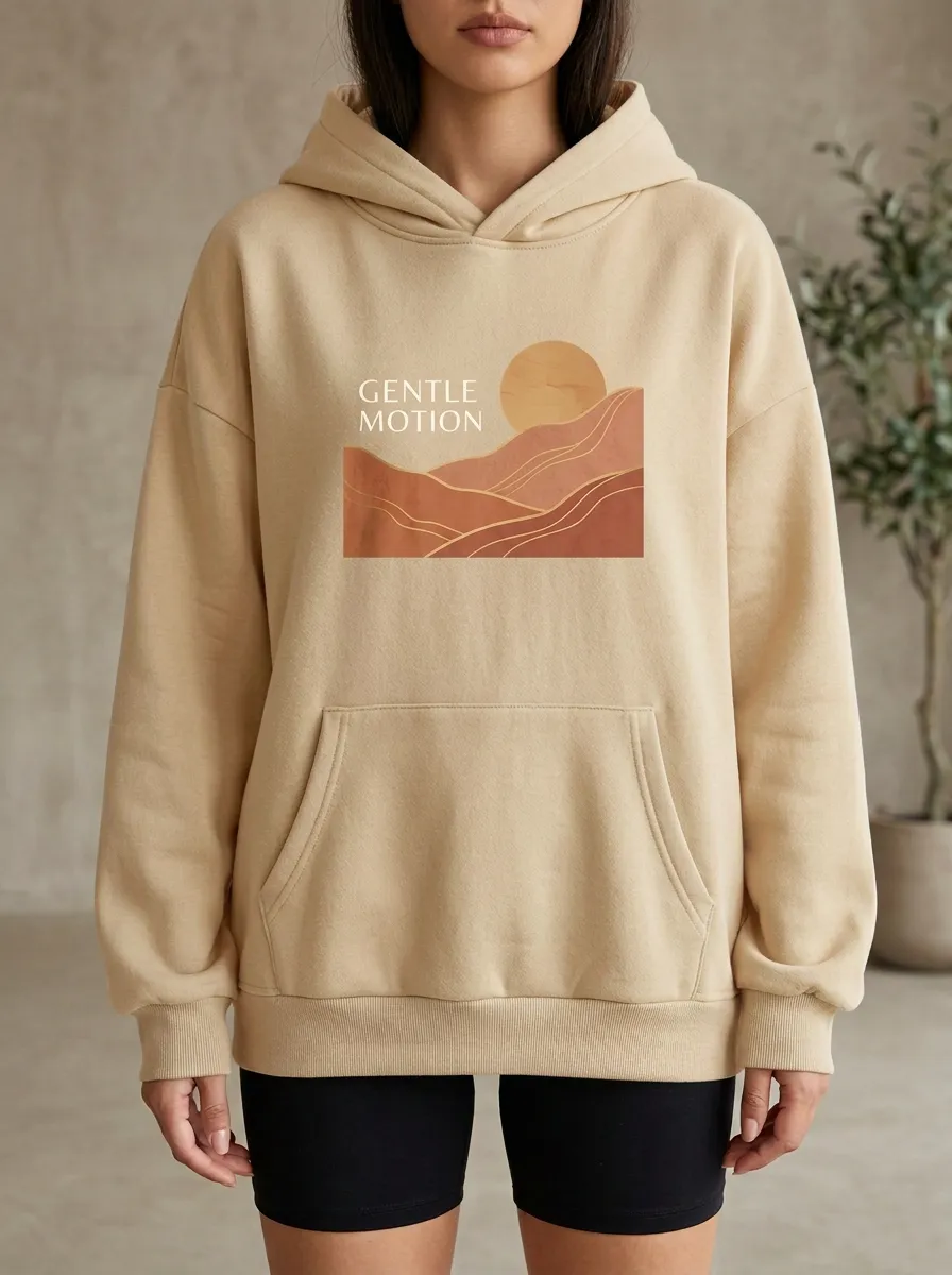 Gentle Motion Sunset Landscape Hoodie