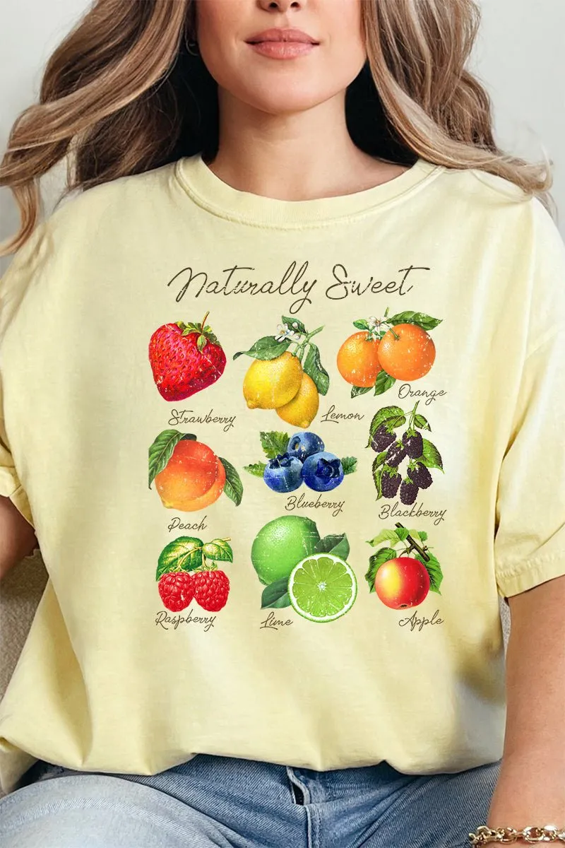 Fruit Puzzle Print Cotton Tee