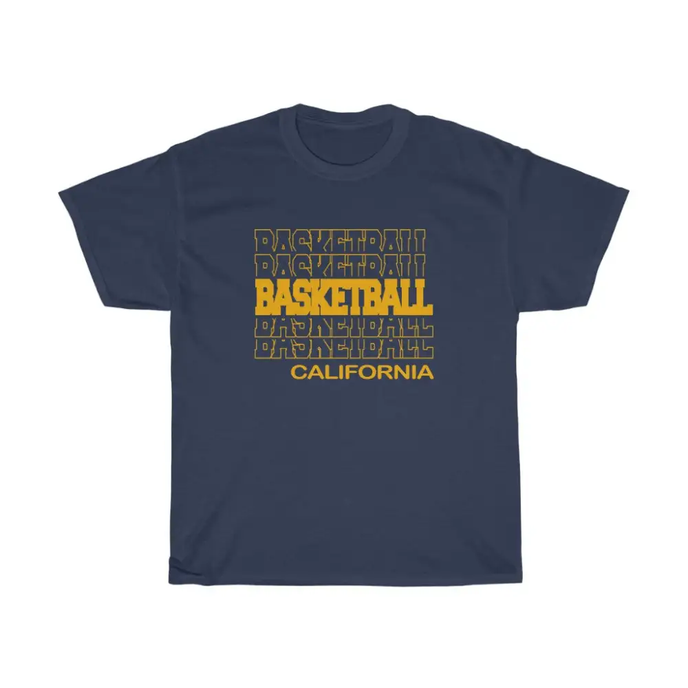 Basketball California in Modern Stacked Lettering