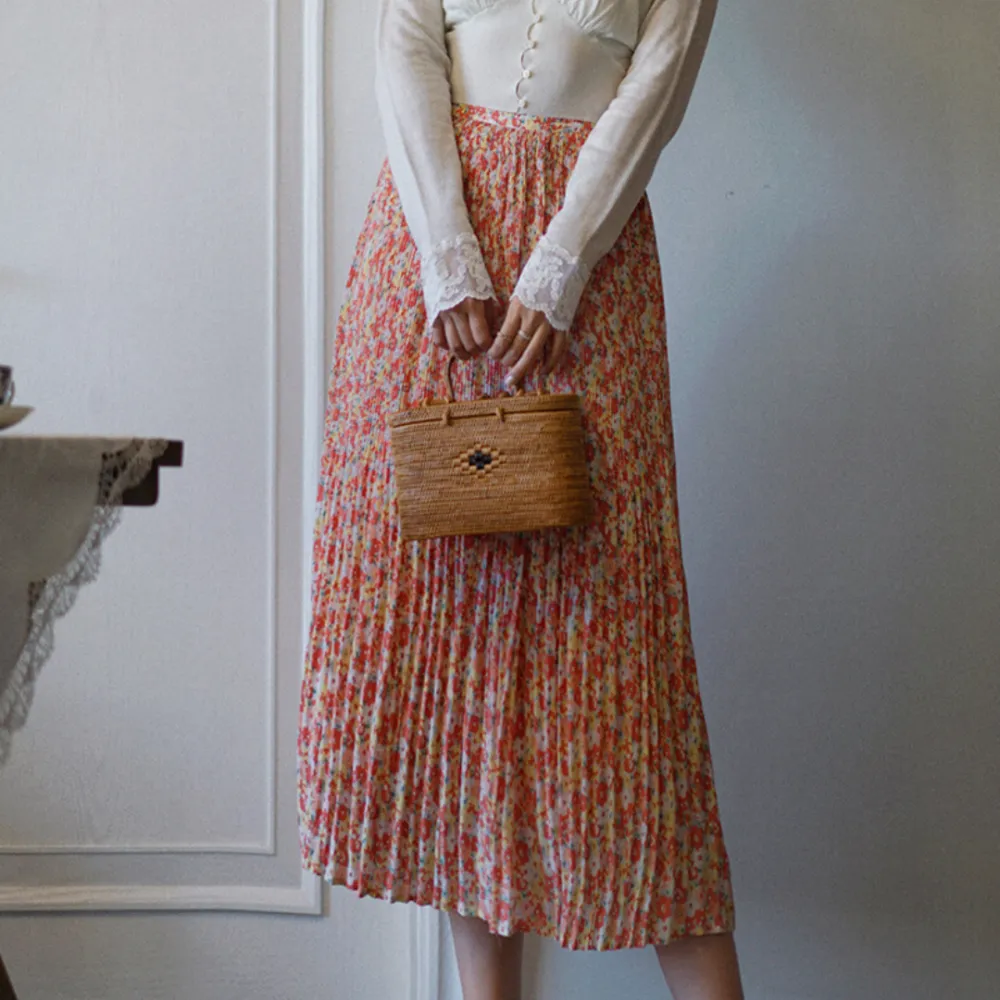 Polished Market Maxi Pleated Skirt