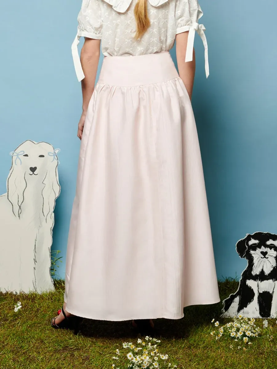 Taffeta Midi Skirt