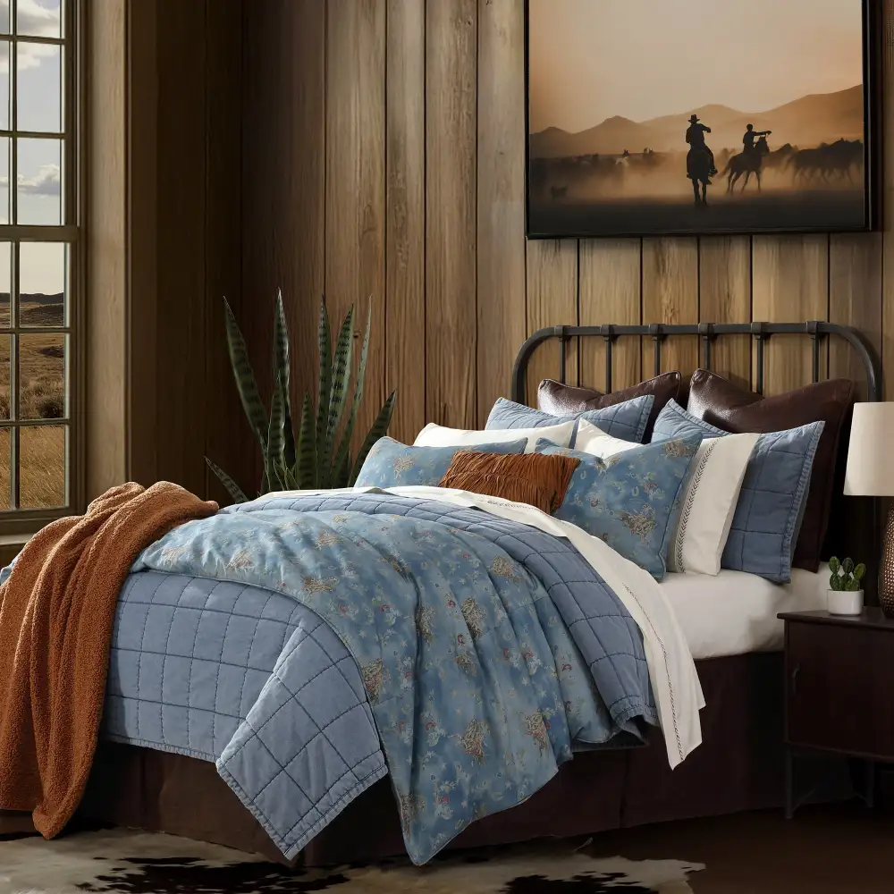 Patchwork Denim Duvet Cover Set