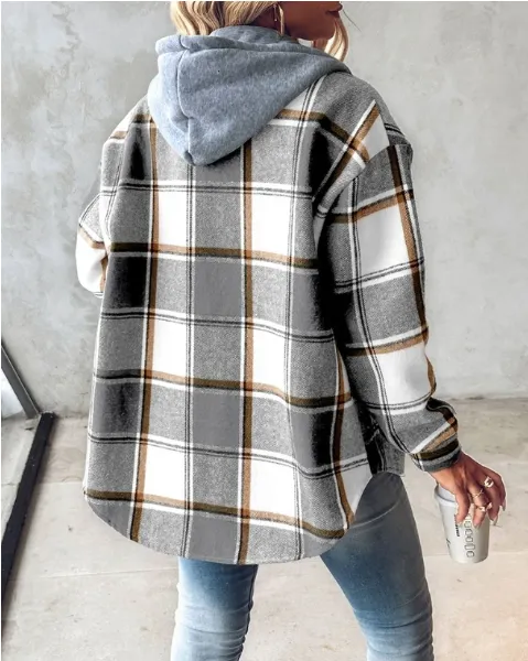 Relaxed Plaid Jacket