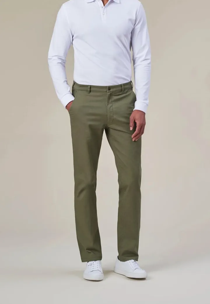 Men's Modern Slim Fit Stretch Chino Trousers