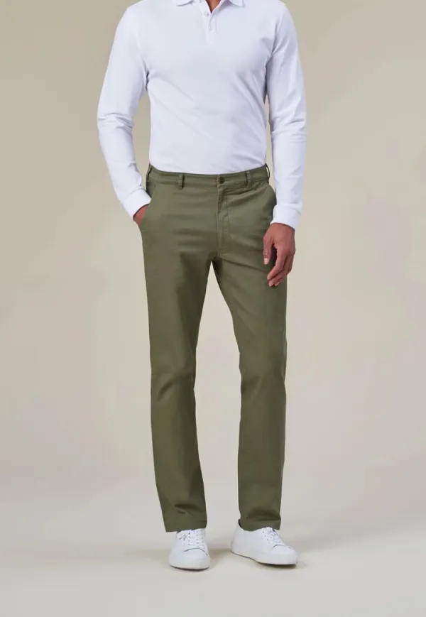 Men's Modern Slim Fit Stretch Chino Trousers