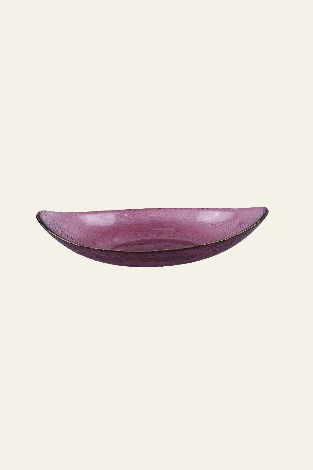 Crinkled Texture Glass Serving Dish