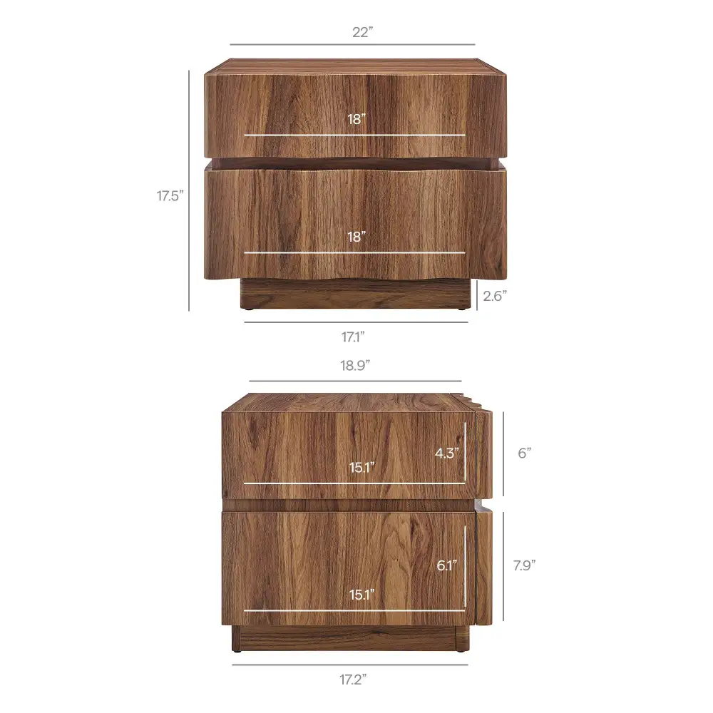 Two Drawer Nightstand
