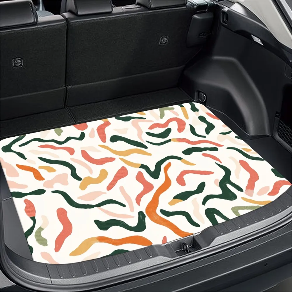 Wavy Abstract Car Trunk Mat