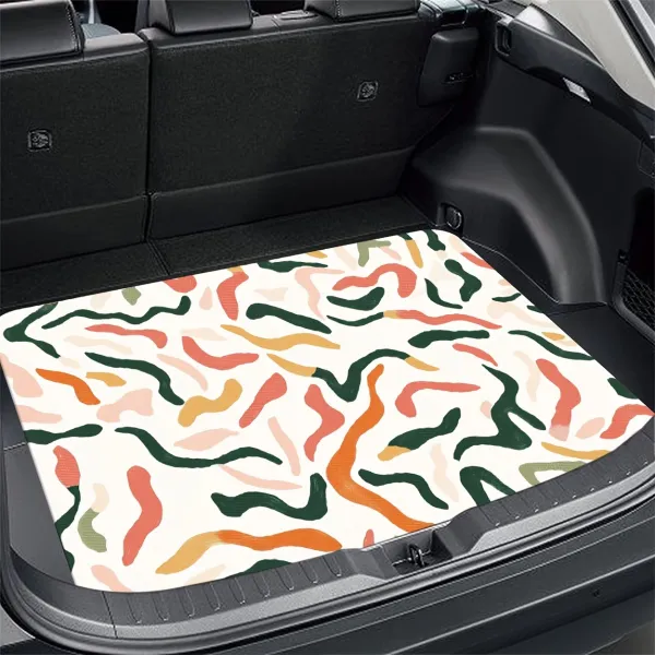 Wavy Abstract Car Trunk Mat